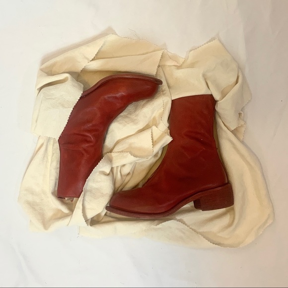 SOLD Guidi PL2 Red Horse Leather Zip Ankle Boots - Picture 12 of 13